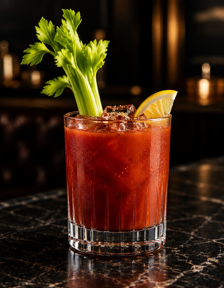 Representação visual do coquetel Bloody Mary