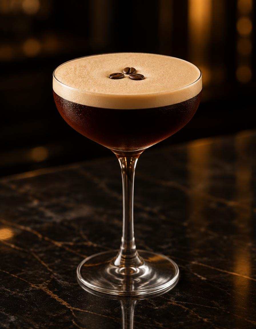 Representação visual do coquetel Espresso Martini